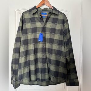 Men’s Apt. 9 Green and Black Flannel. Size XL